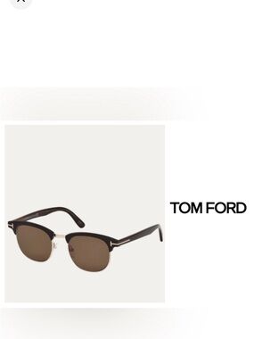 Tom Ford Black Brown Gold Vintage Sunglasses Henry Clubhouse River)